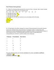 Scm Practice Exam Part Pdf Part Ii Problem Solving Pts