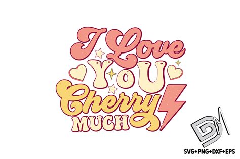 I Love You Cherry Much Retro Graphic by designmaster · Creative Fabrica