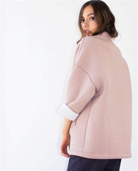 That Oversized Scuba Jacket In Nude RIGEL Is The Perfect Piece To Transition Into Fall