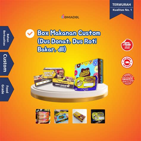 Jual Min 5500 Pcs Box Custom Cetak Custom Box Makanan Box Donat