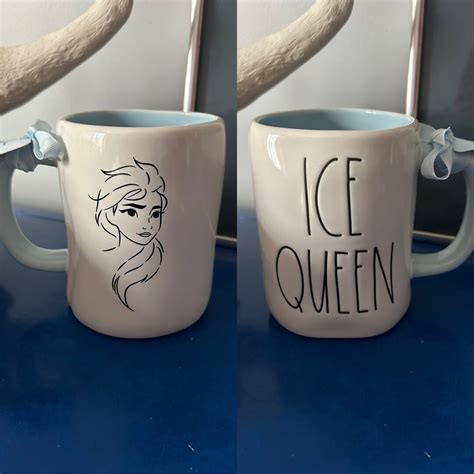 Disney Rae Dunn Frozen Elsa Ice Queen Double Sided Mug Etsy