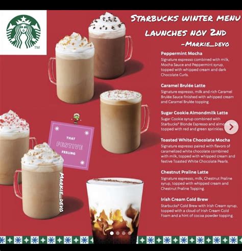 Starbucks Menu Prices