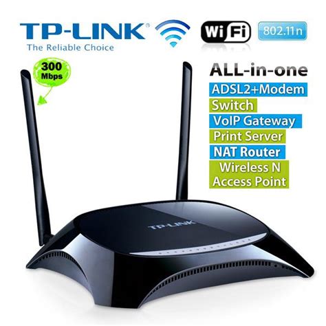 Multifunctional TP-Link TD-VG3631 300Mbps Wireless N VoIP ADSL2+ Modem ...