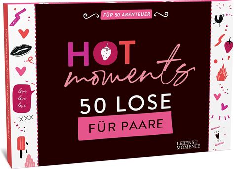 Losbox für Paare Sex Spiel Hot Moments 50 heiße erotische Momente für Pärchen Geschenk zum