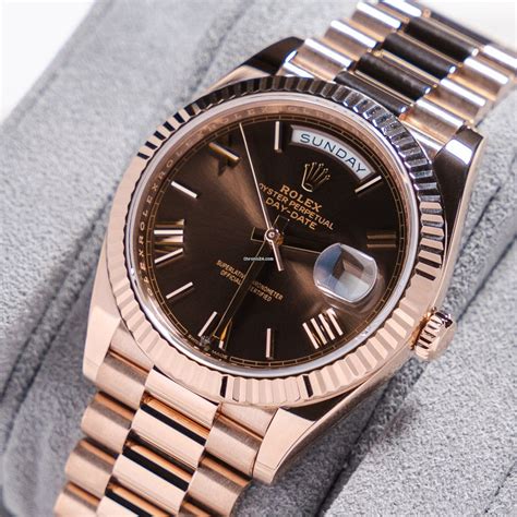 Rolex Chocolate Rose Gold Factory Sale Bellvalefarms