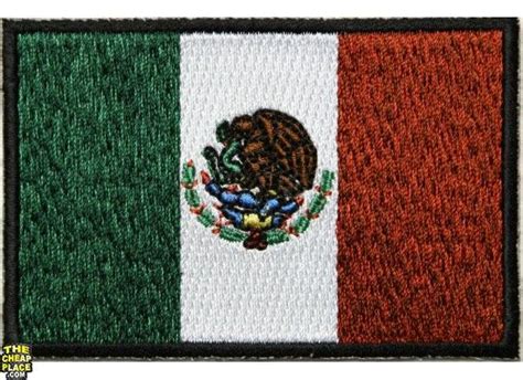 Subdued Mexico Flag Patch Flag Patches Embroidered Patches Mexico Flag