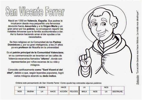 El Rincón de las Melli Breve historia de San Vicente Ferrer Disegni