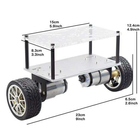 Rc Two Wheel Self Balancing Robot Car Chassis Kit With Dual Dc 12v Motor With Speed Encoder For