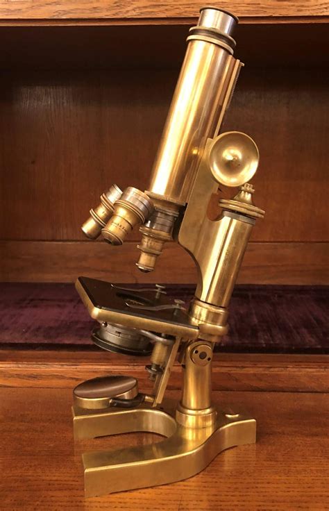 Antique Late 19th Century American Bausch And Lomb Microscope Circa