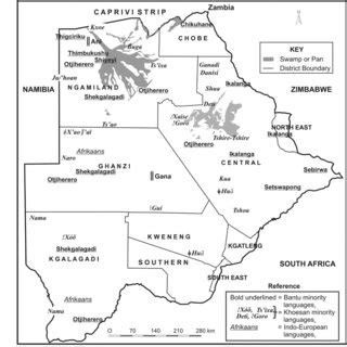 Map Showing Distribution Of Minority Languages Linked To Ethnic Groups