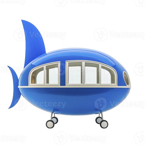 Aviao Que Vira Peixe Anime - caprichoso azul desenho animado avião com peixe gostar rabo e ampla ...