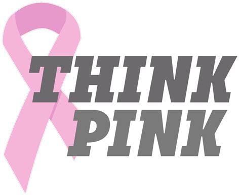 Think Pink Ribbon Png