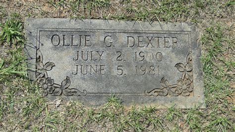 Ollie Gay Dexter Find A Grave Memorial