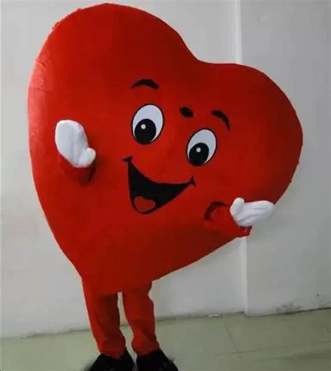 Corazón Rojo De Alta Calidad Del Disfraz De Mascota Para Adultos Tamaño Adulto Fancy Heart Love