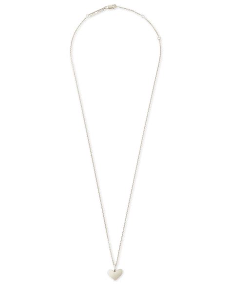 Ari Heart Charm Necklace In Sterling Silver Kendra Scott