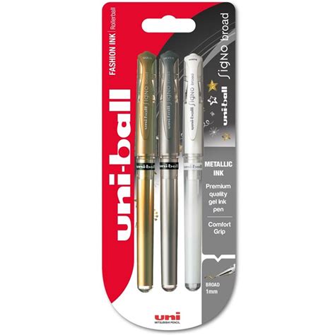 Uni Ball UM 153 Signo Broad Gel Pens Set Of 3