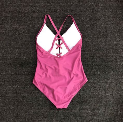 The Strap One Piece Women Sexy Pure Color Bikini On Luulla