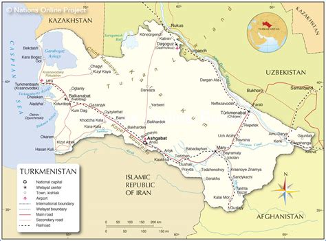 Political Map Of Turkmenistan Nations Online Project