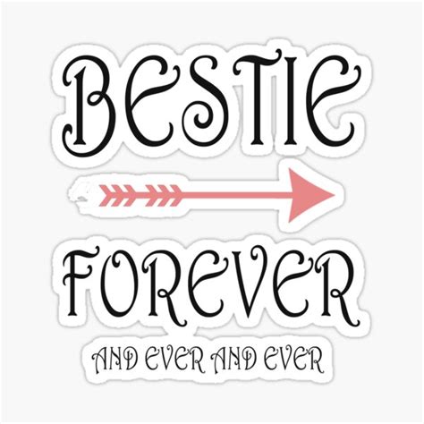 Bestie Forever Bff Best Friends Forever 1 Sticker By Mersenne Redbubble