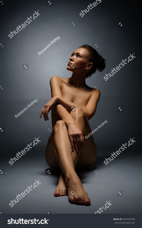 Studio Photo Beautiful Naked Woman Sitting Stock Photo 497657530 Shutterstock