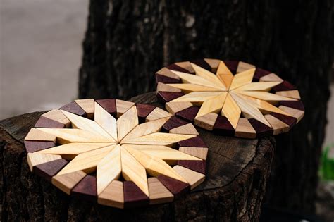 Handmade Wood Trivets For Hot Dishes Ecofriendly Sturdy Etsy