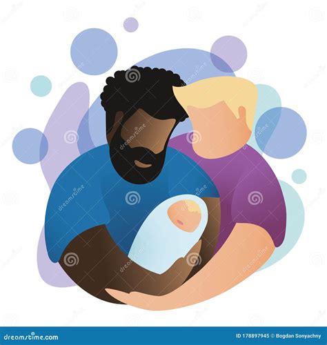 Fam Lia Macho Lgbt Abra Ando Seu Beb Ado O Na Fam Lia Gay Conceitua Dois Pais E Beb Em Fundo