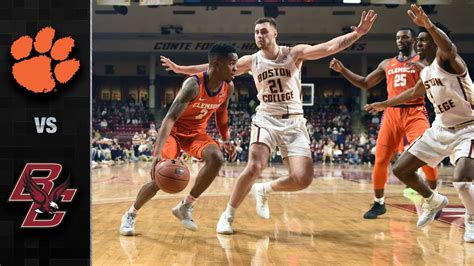 Clemson Vs Boston College Mens Basketball Highlights 2019 20 Youtube