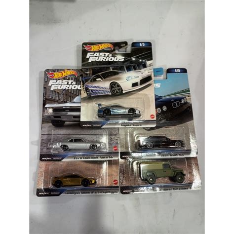 Hot Wheels Premium Replica Entertainment Fast Furious Set Sobre Rodas