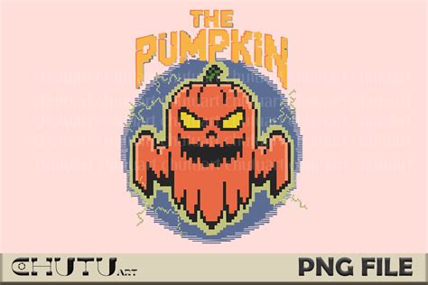 Pixel Pumpkin Png Retro Halloween Art Graphic By Chutu Art · Creative