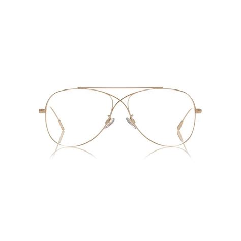 Tom Ford Metal Criss Cross Aviators Optical Glasses Pilot Shape Rose Gold Ft5531