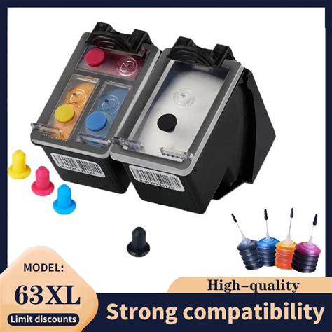 Replacement 63xl Ink Cartridge For Refilled Hp 63xl Hp63 F6u64a For Compatible Hp Deskjet 3630