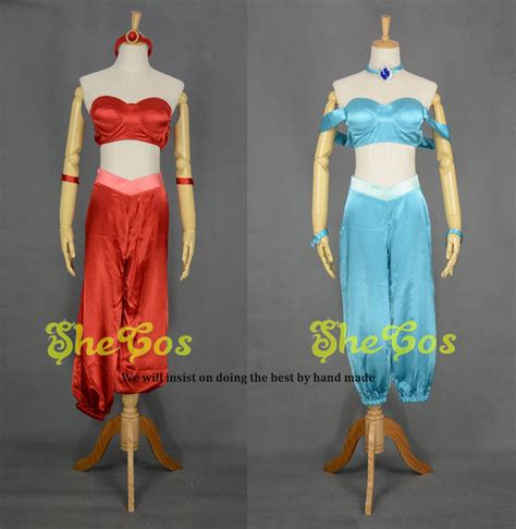 Unisex Fancy Dress Disney Princess Jasmine Aladdin Adult Cosplay