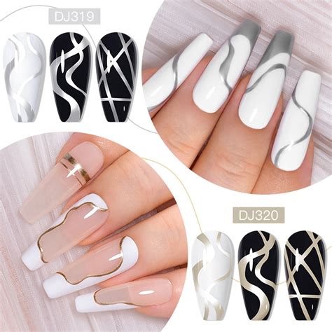 Meet Across Ml Metallic Painting Liner Gel Polish French Style Nail