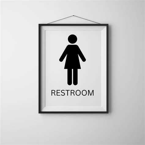 Funny Restroom Female Digital File Urgent Bathroom Art Etsy