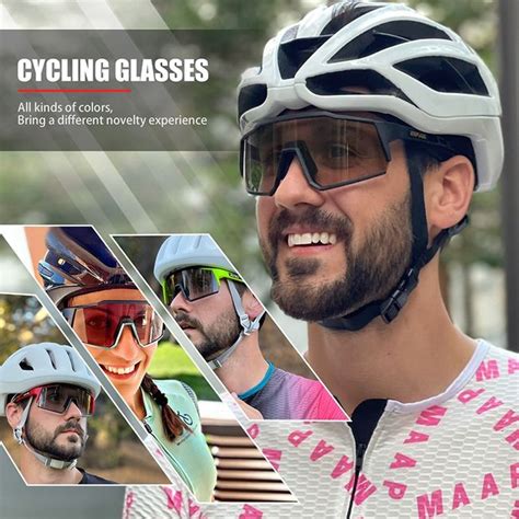 Kapvoe Cycling Glasses Mtb Lens Polarized Cycling Eyewear