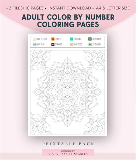 Color By Numbers Coloring Pages Hard