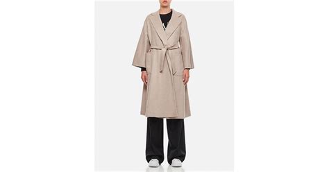 Max Mara Ludmilla Cashmere Long Coat In Natural Lyst