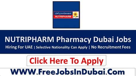 Nutripharm Pharmacy Dubai Careers Jobs Vacancies In Uae