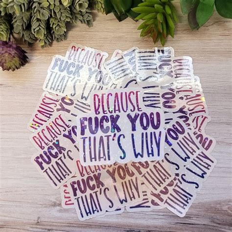 You Fuck You Sticker Etsy