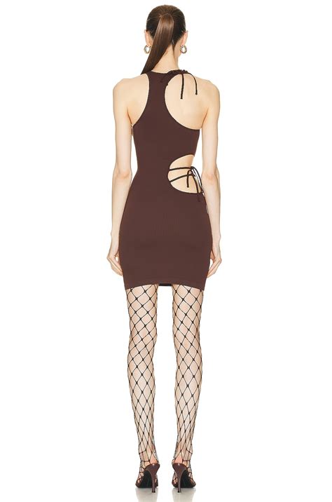 Andreadamo Mini Dress With Cut Outs In Nude FWRD