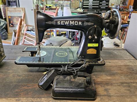 At Auction Vintage Sewmor Sewing Machine