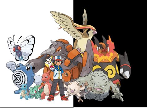 Ash's Unova team if they were Kanto Pokémon. (With a few changes) : r/pokemon