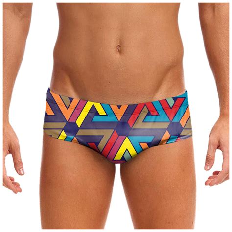 Hcntes Men S Color Block Bikini Swim Briefs Nylon Quick Dry Swimwear Sexy Low Rise Swimsuit Xl