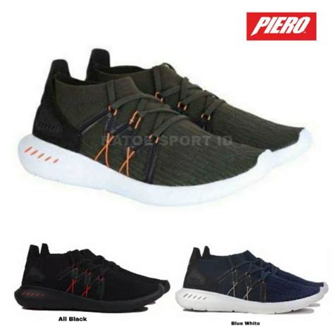 Jual Sepatu Original Piero Noble Epic D All Black Navy Dusty