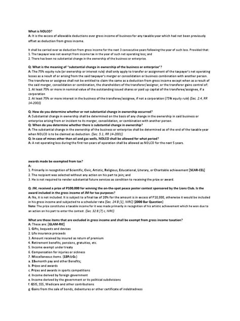 Nolco Pdf Tax Deduction Gross Income