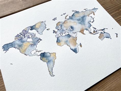 world map tumblr watercolor
