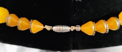 Rare Original Antique Art Deco Butterscotch Yellow Mo Gem