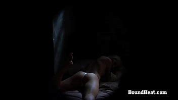 Locked Up Blonde Slave Bound In Thongs Forced To Pleasure Herself