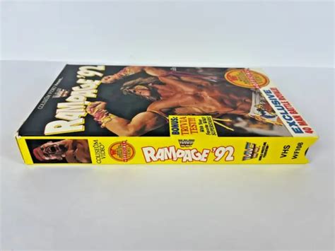 Wwf Rampage 92 Wrestling Vhs Bret Hart Ultimate Warrior Macho Man