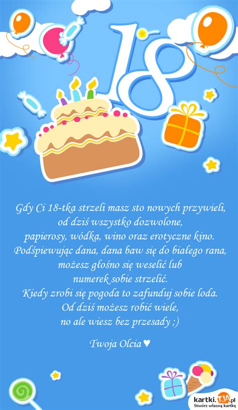 Gdy Ci 18 Tka Strzeli Masz Sto Nowych Przywieli Darmowe Kartki